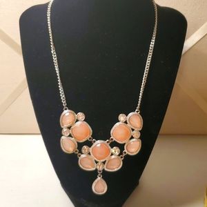 Blush pink costume jewelry necklace